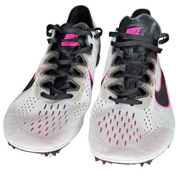 Nike Zoom Track & Field Spikes Mens Size 11 Matumbo 3 Pure Platinum Pink Black - Picture 1 of 9